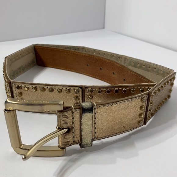 Michael Kors Accessories - GUC Michael Kors Genuine Leather Gold Studded Belt‎
